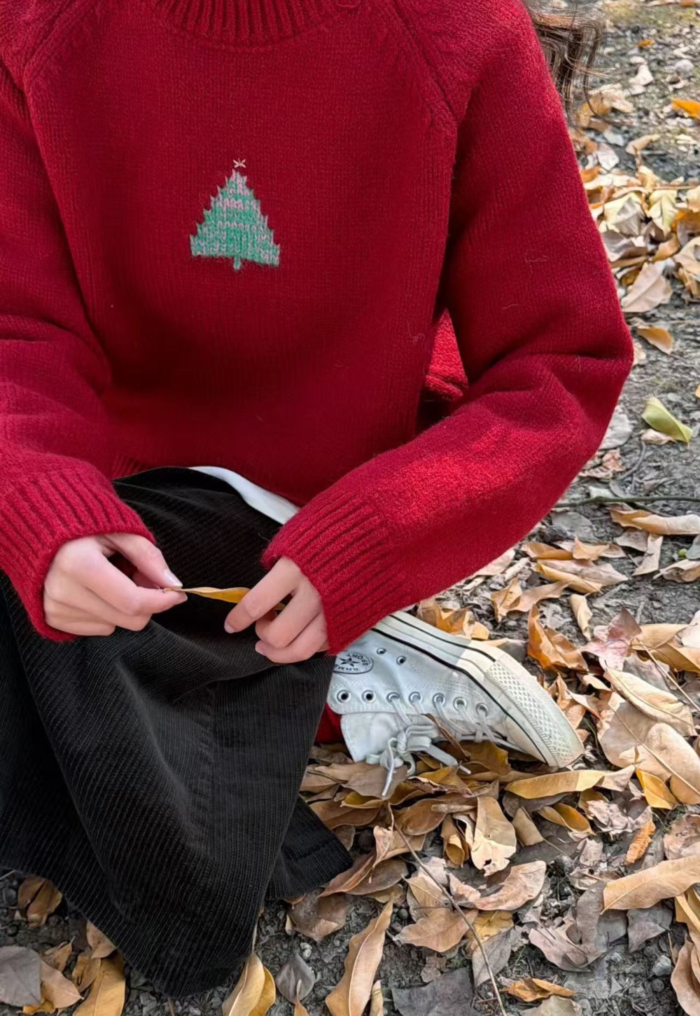 Jacquard loose sweater show young all-match tops for women