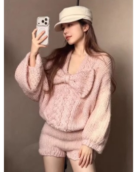 Korean style sweater fashion shorts for women