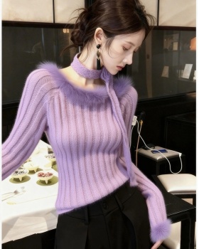 Burr show young halter tops tender autumn slim sweater