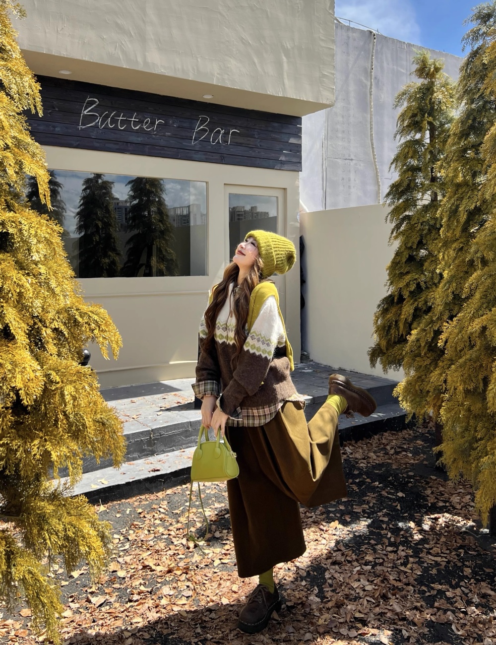 Jacquard knitted mixed colors pullover zip sweater