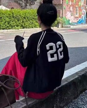 Autumn zip sports coat Korean style mixed colors tops