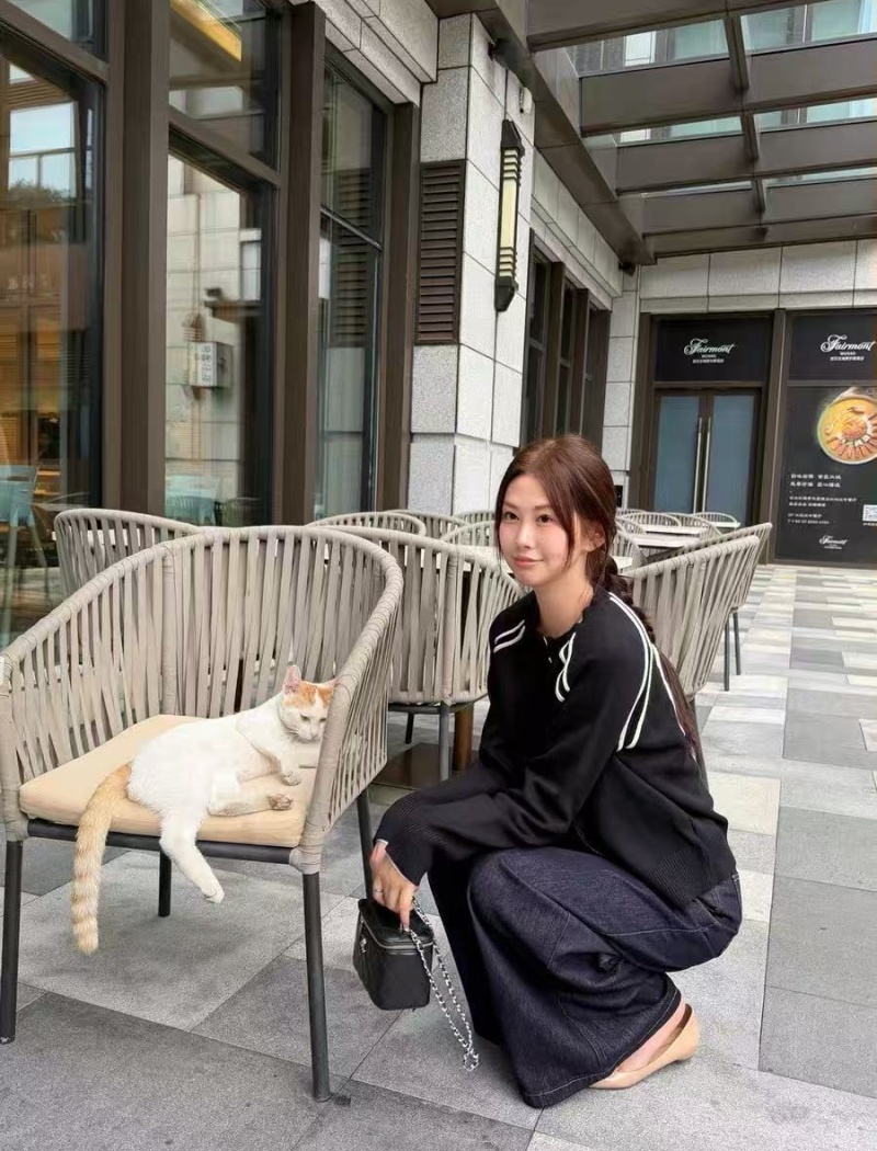 Autumn zip sports coat Korean style mixed colors tops