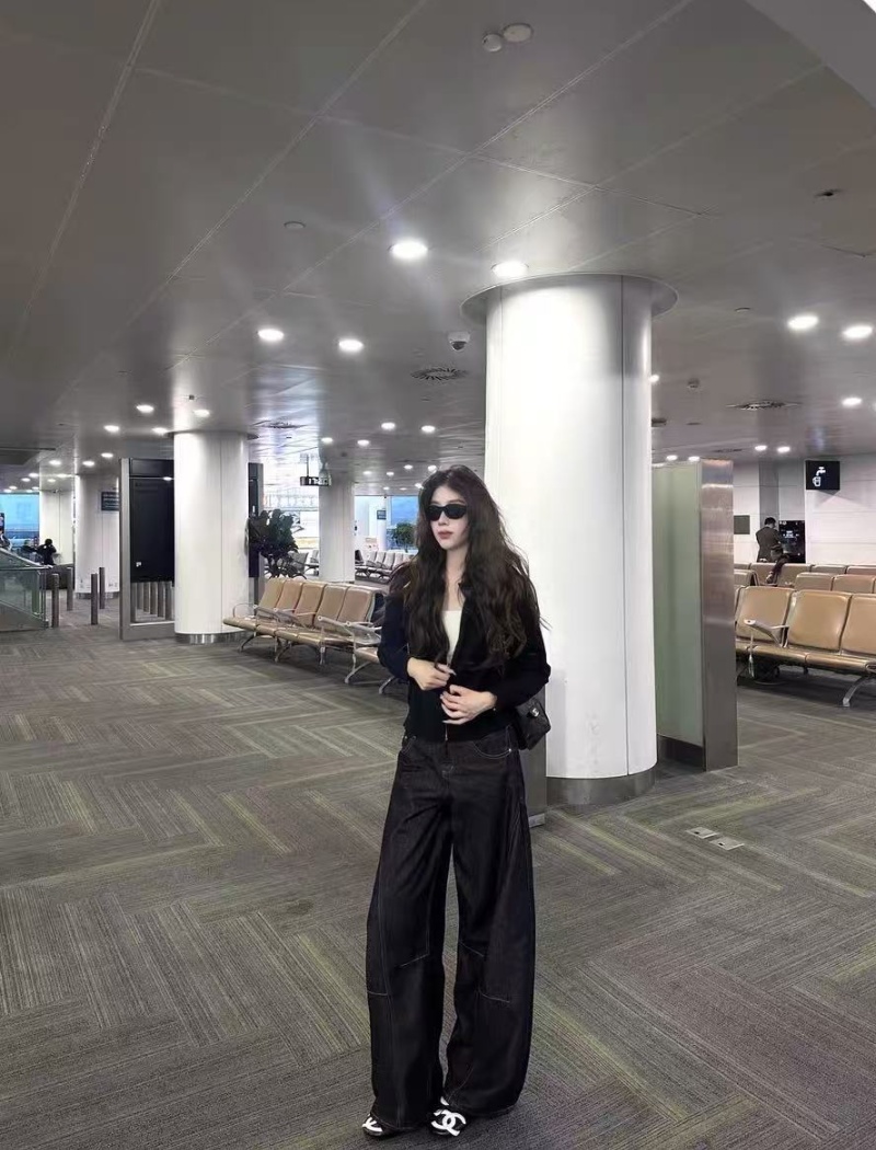 Autumn zip sports coat Korean style mixed colors tops