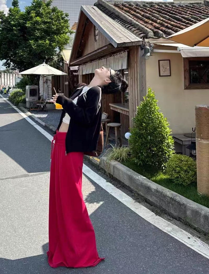 Autumn zip sports coat Korean style mixed colors tops