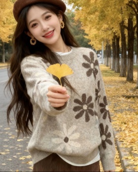 Winter autumn sweater gray tops