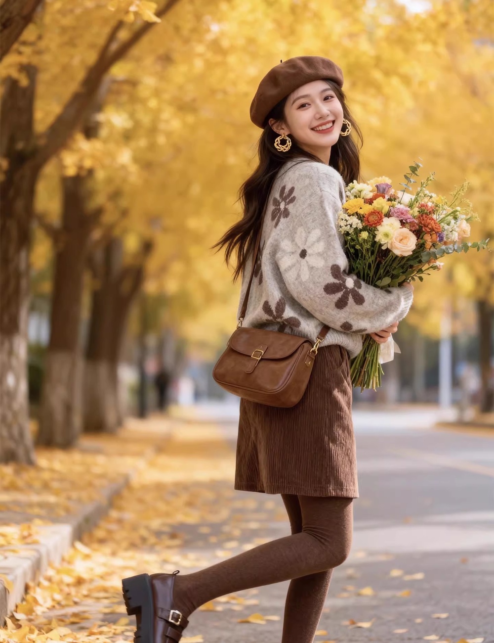 Winter autumn sweater gray tops