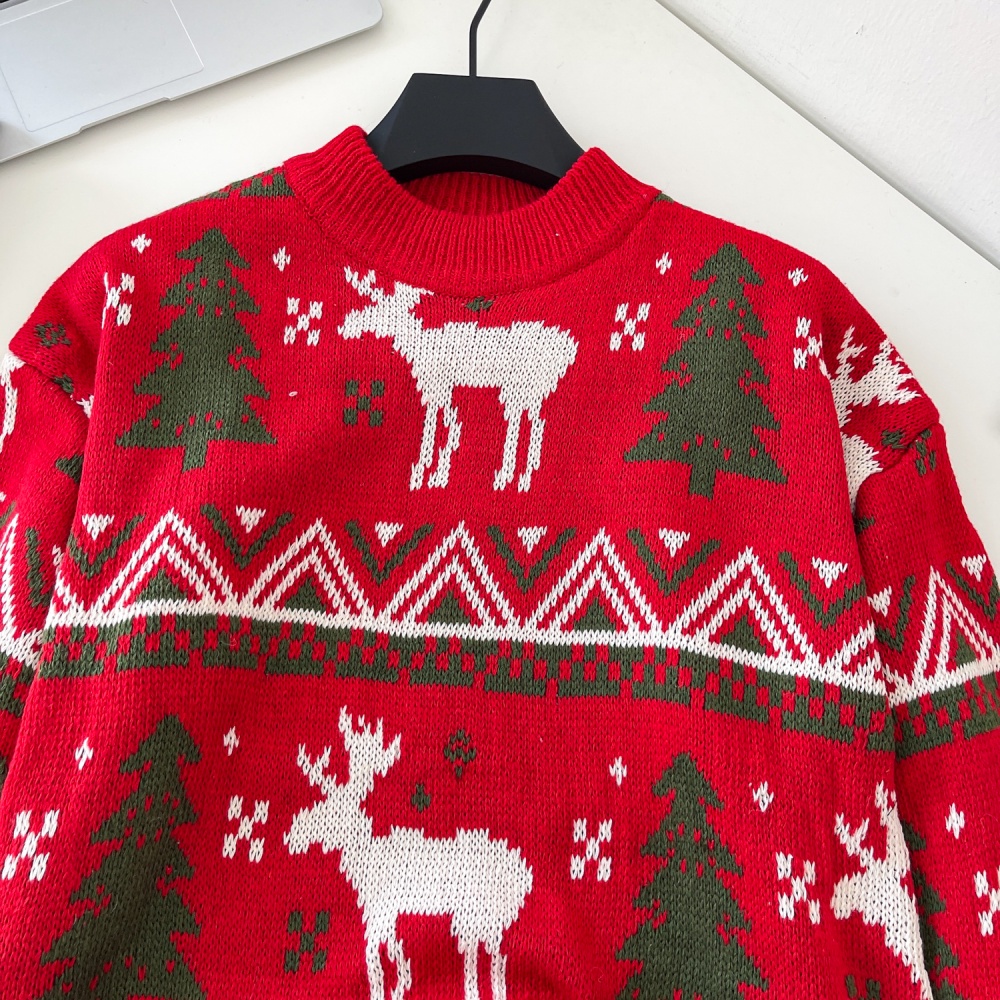 Retro all-match winter tops show young lazy sweater for women