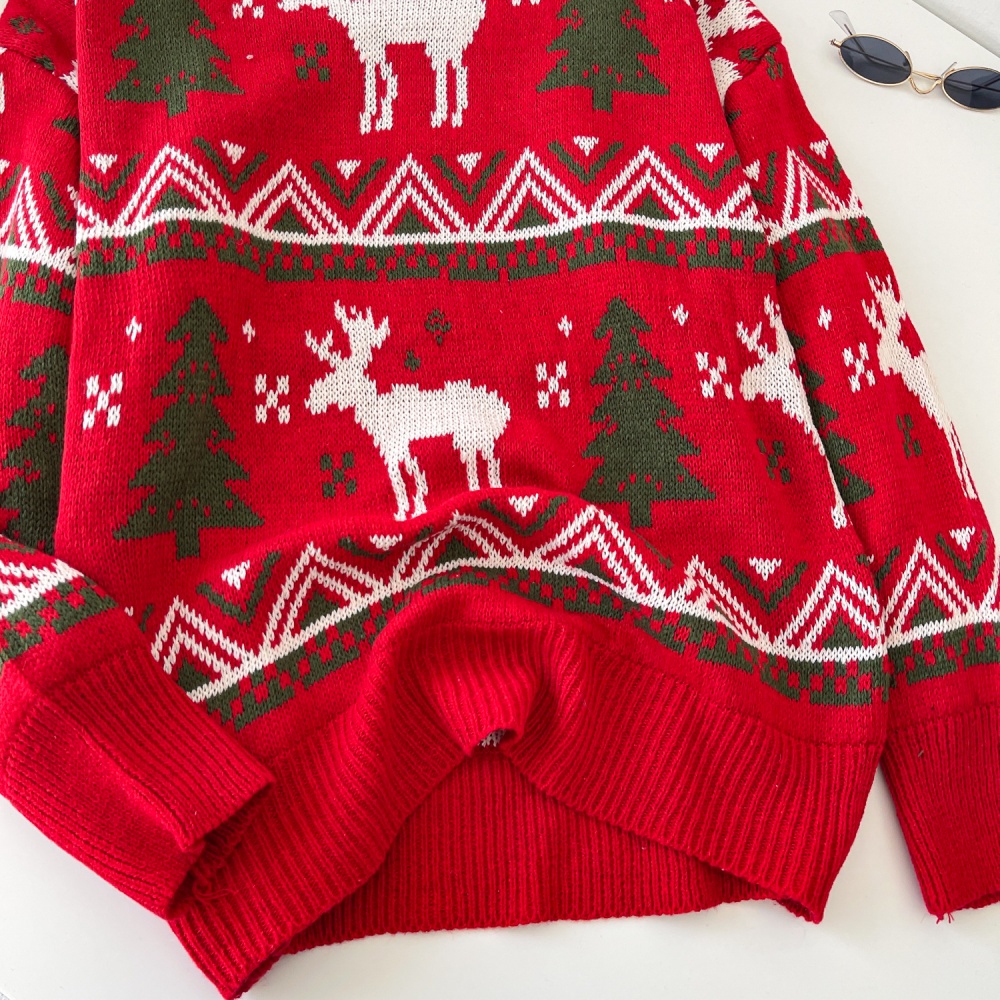 Retro all-match winter tops show young lazy sweater for women