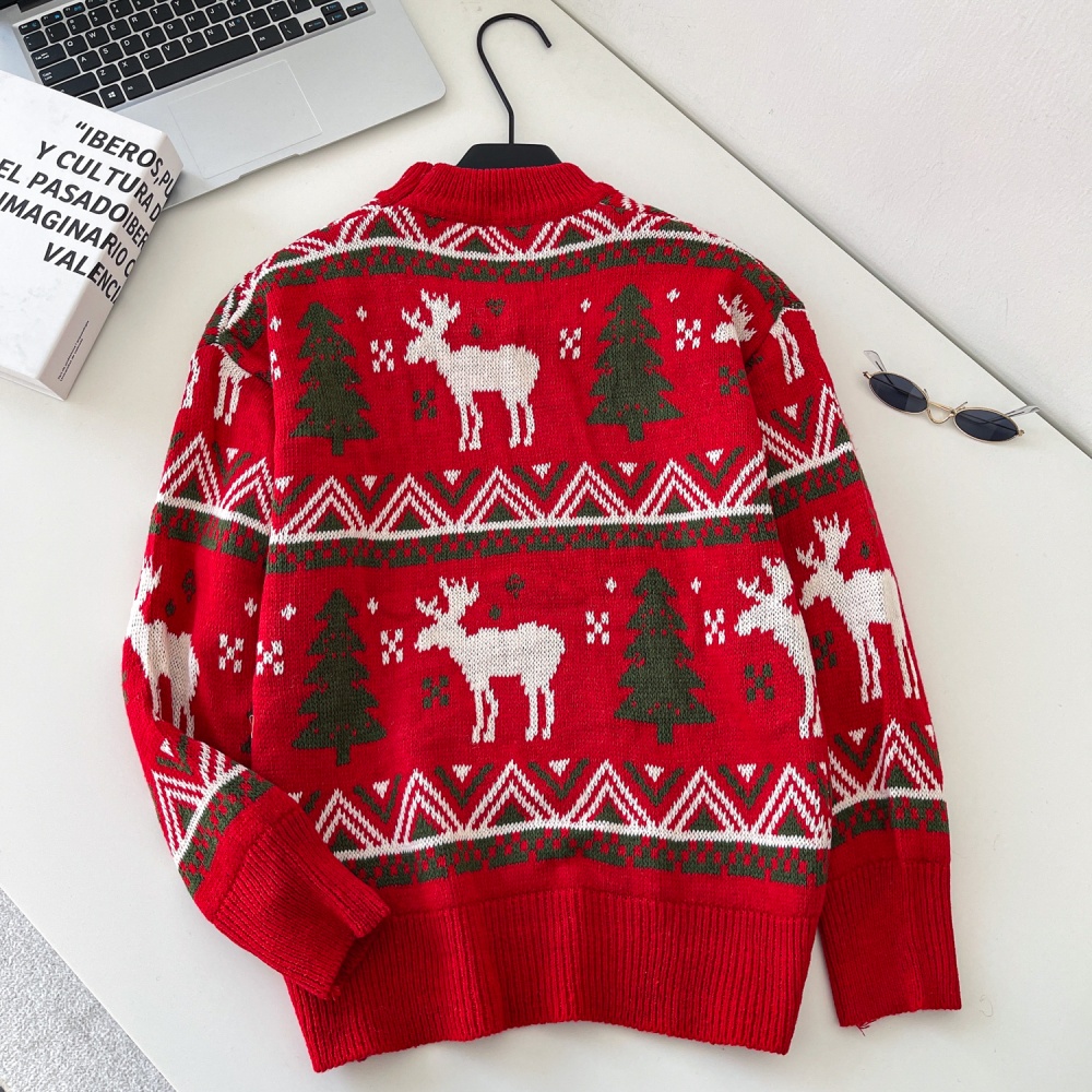 Retro all-match winter tops show young lazy sweater for women