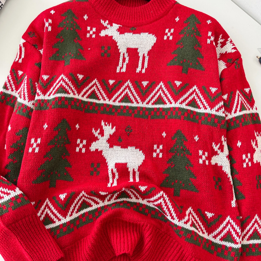 Retro all-match winter tops show young lazy sweater for women