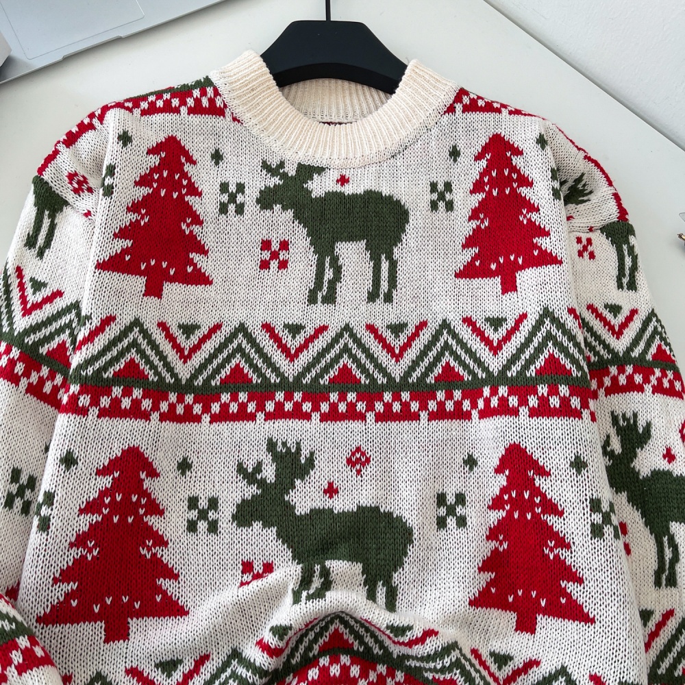 Retro all-match winter tops show young lazy sweater for women