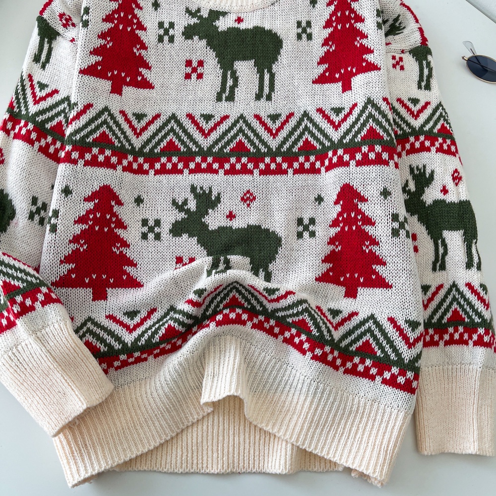 Retro all-match winter tops show young lazy sweater for women