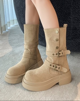 Casual short boots belt buckle martin boots for women