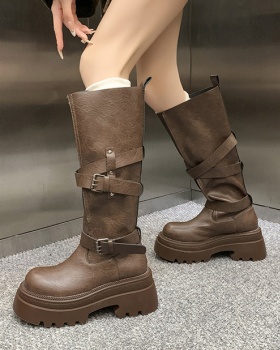 Lady thick crust thigh boots Casual fashion boots