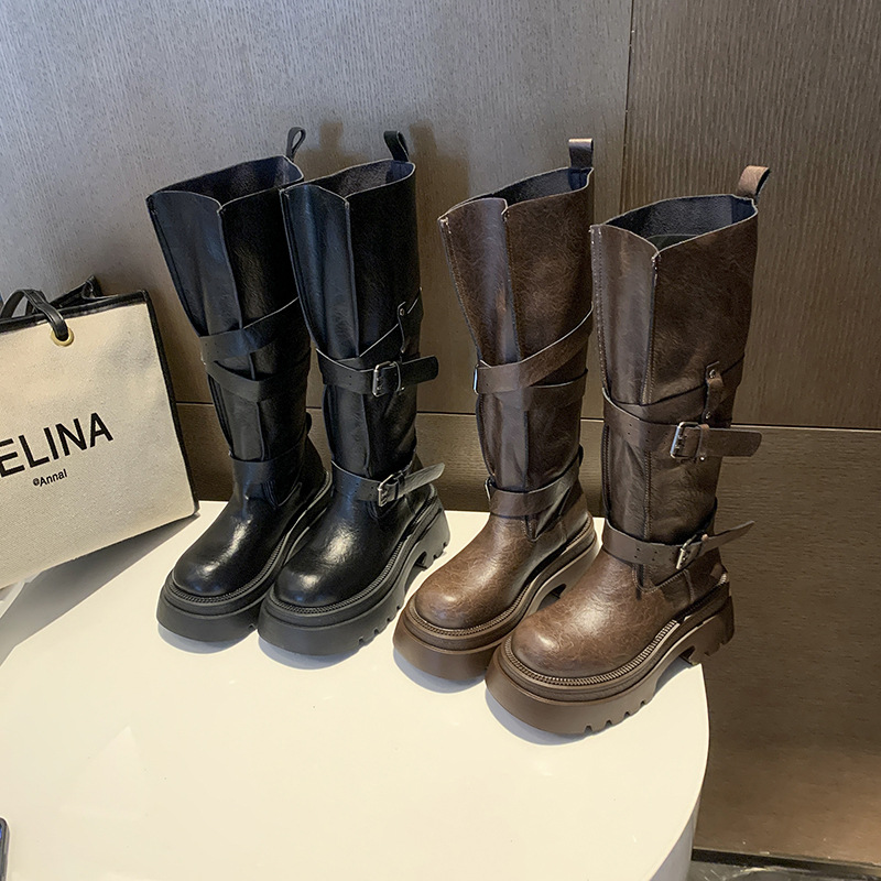 Lady thick crust thigh boots Casual fashion boots