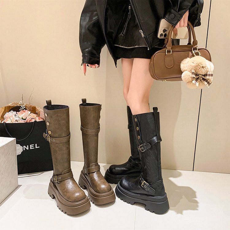 Fashion thick crust thigh boots France style boots