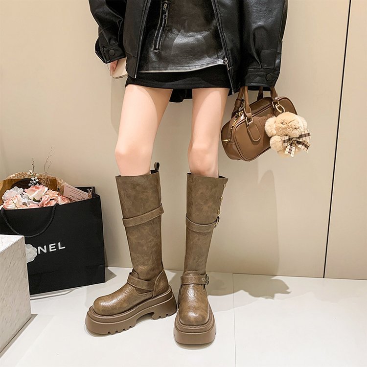 Fashion thick crust thigh boots France style boots