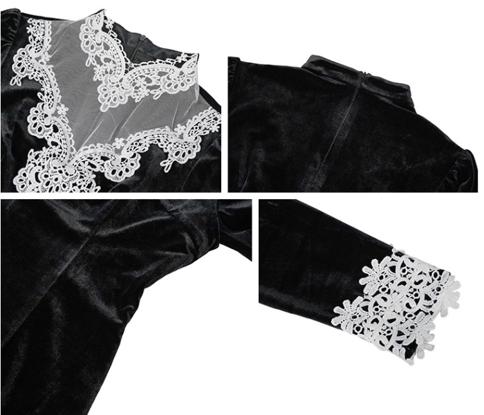 France style ladies dress splice formal dress for women