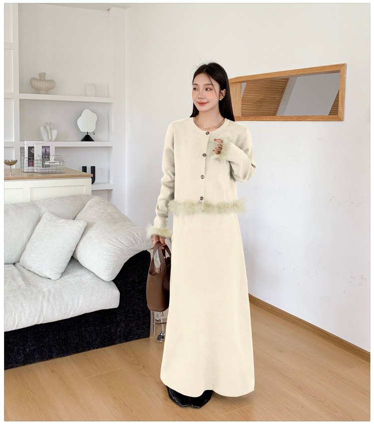 France style elmo sweater chanelstyle skirt 2pcs set