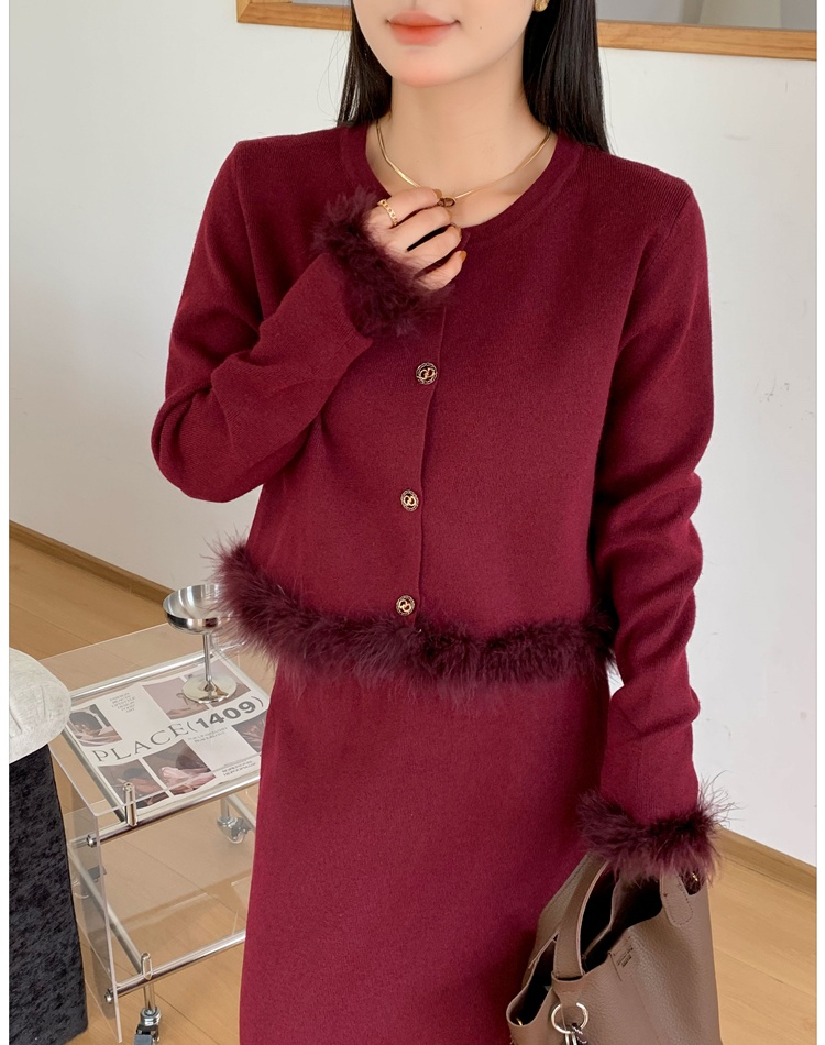 France style elmo sweater chanelstyle skirt 2pcs set