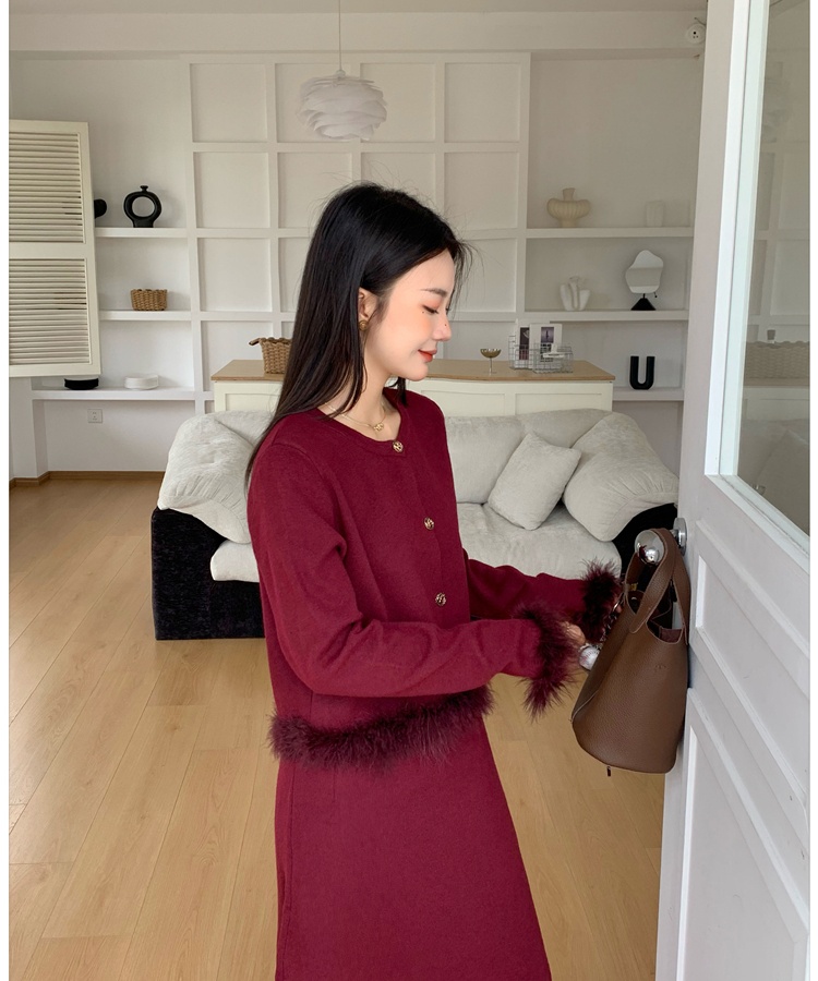 France style elmo sweater chanelstyle skirt 2pcs set