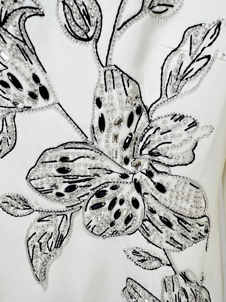 Rhinestone long long dress European style dress