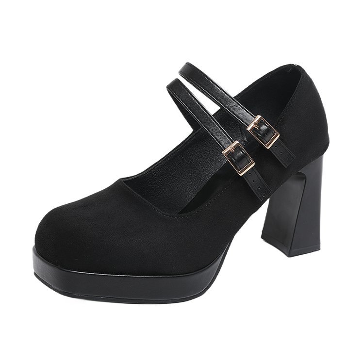 Fashion square head shoes France style lady high-heeled shoes