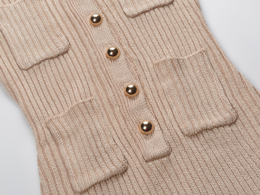 Autumn and winter France style breasted chanelstyle dress