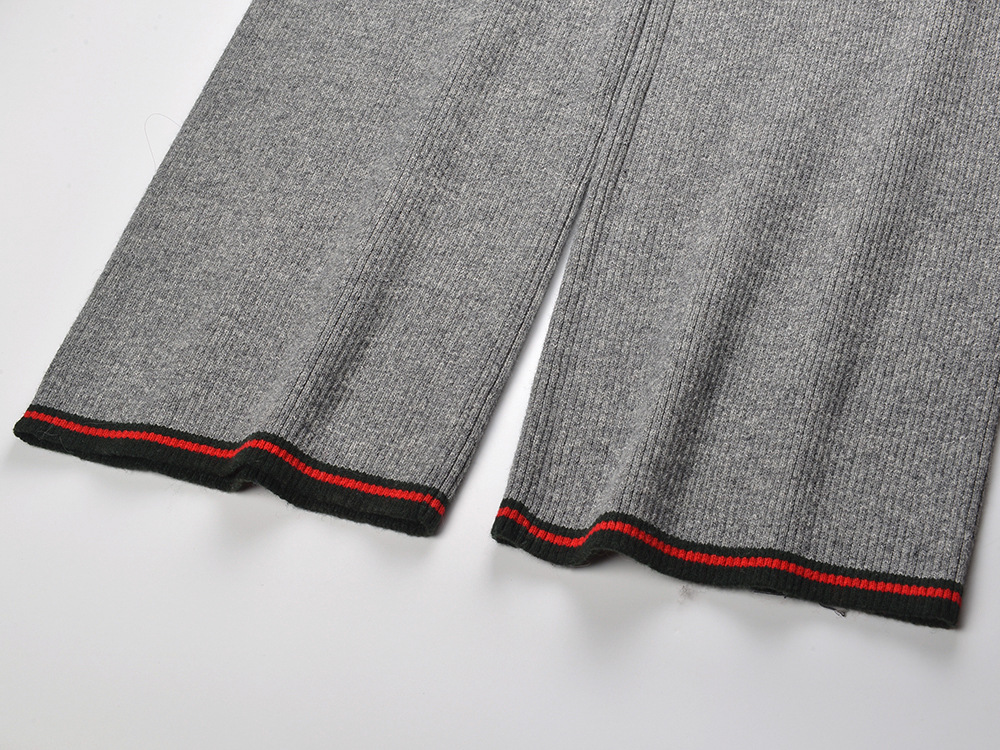 Fashion V-neck wide leg pants loose cardigan a set