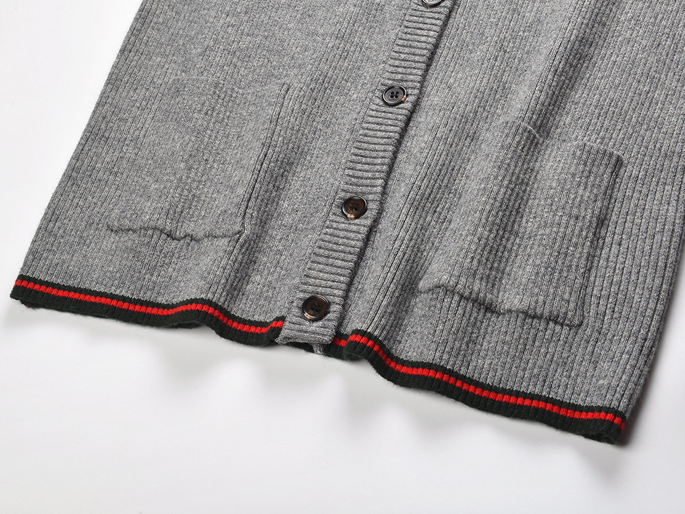 Fashion V-neck wide leg pants loose cardigan a set