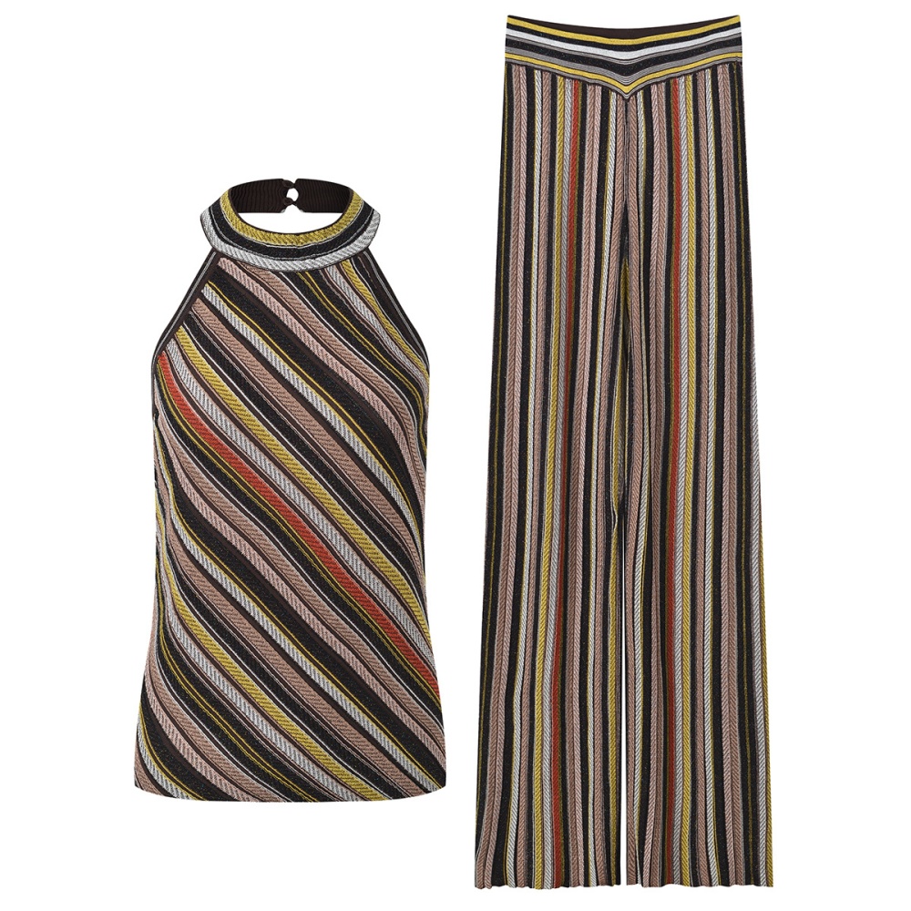 Autumn and winter slim wide leg pants temperament tops a set