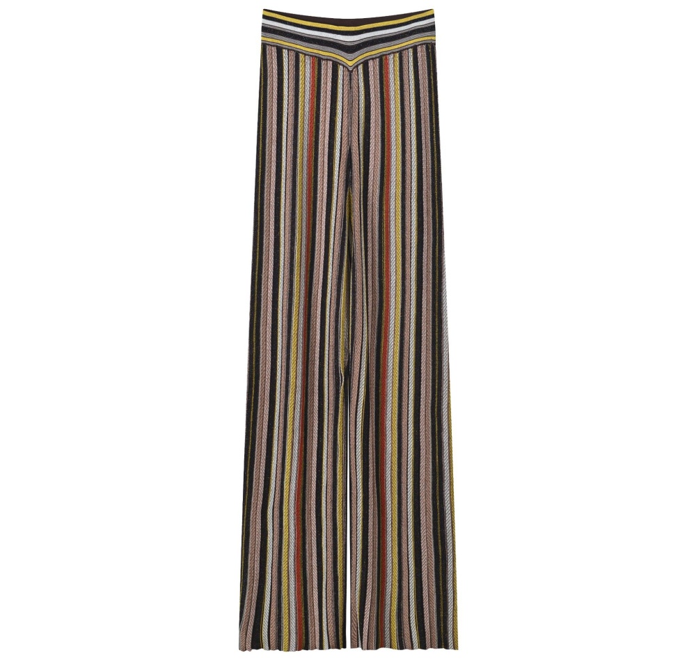 Autumn and winter slim wide leg pants temperament tops a set