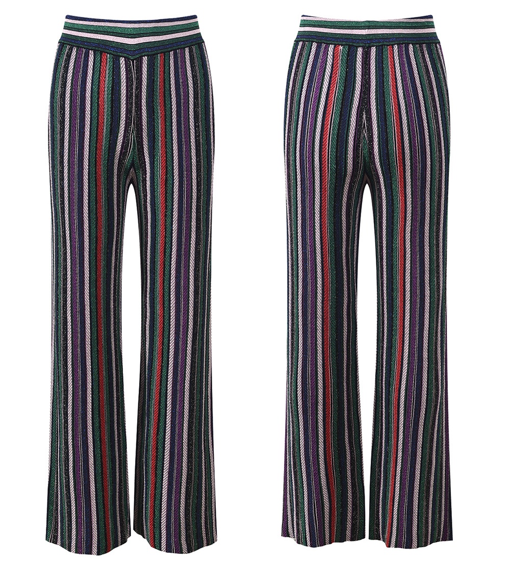 Autumn and winter slim wide leg pants temperament tops a set