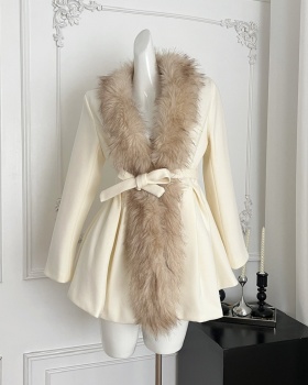 Slim winter coat Korean style fur coat for women