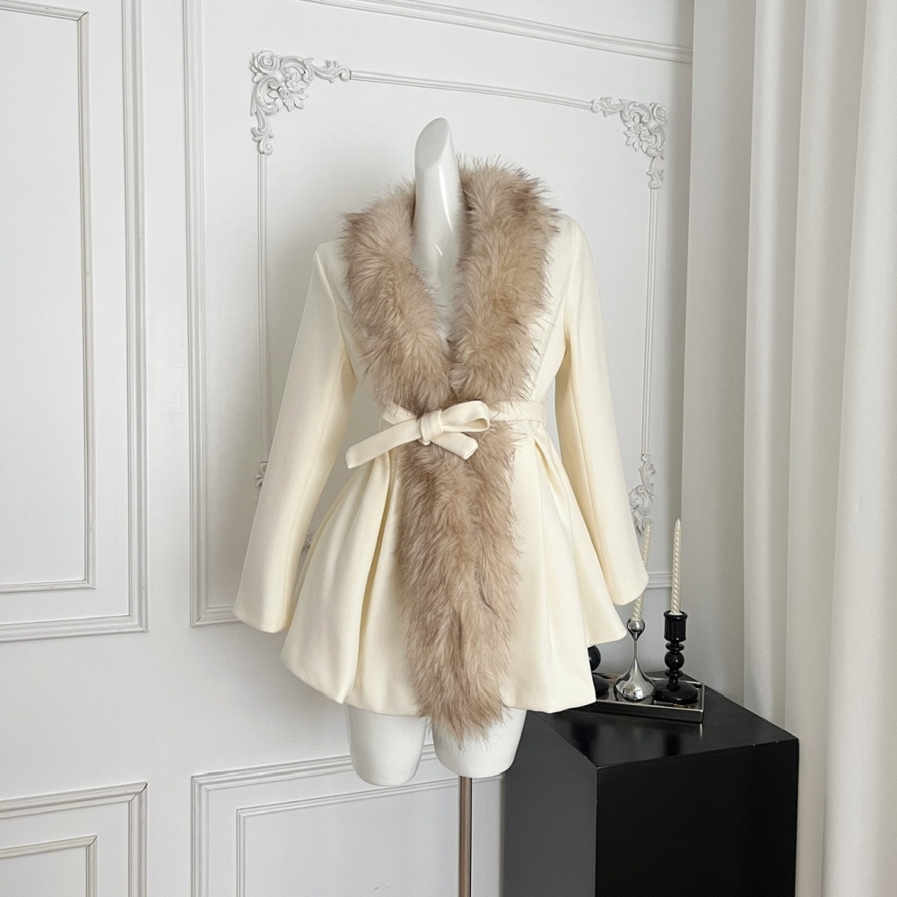 Slim winter coat Korean style fur coat for women