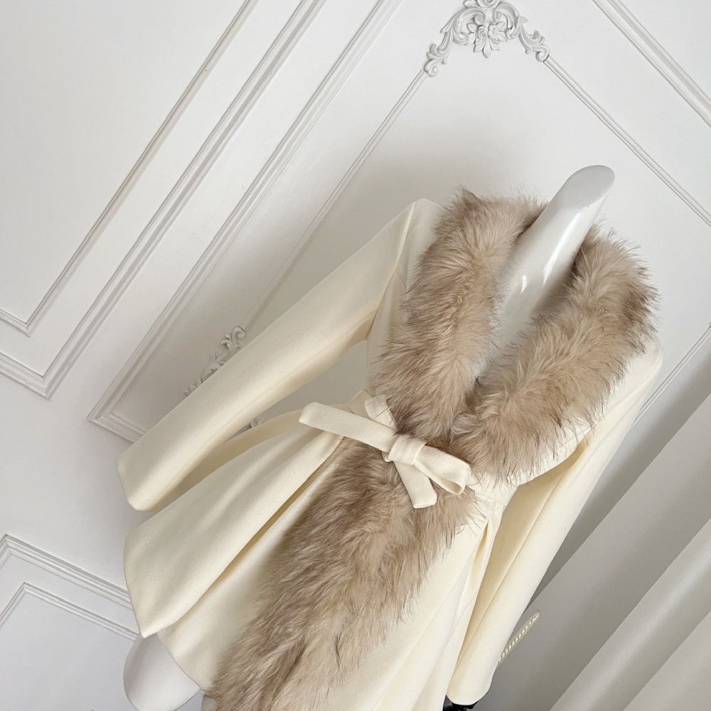 Slim winter coat Korean style fur coat for women