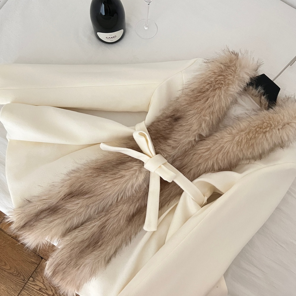 Slim winter coat Korean style fur coat for women