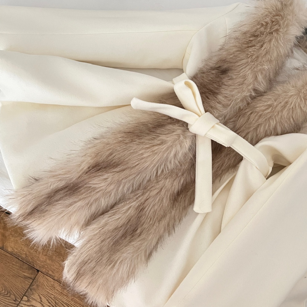 Slim winter coat Korean style fur coat for women