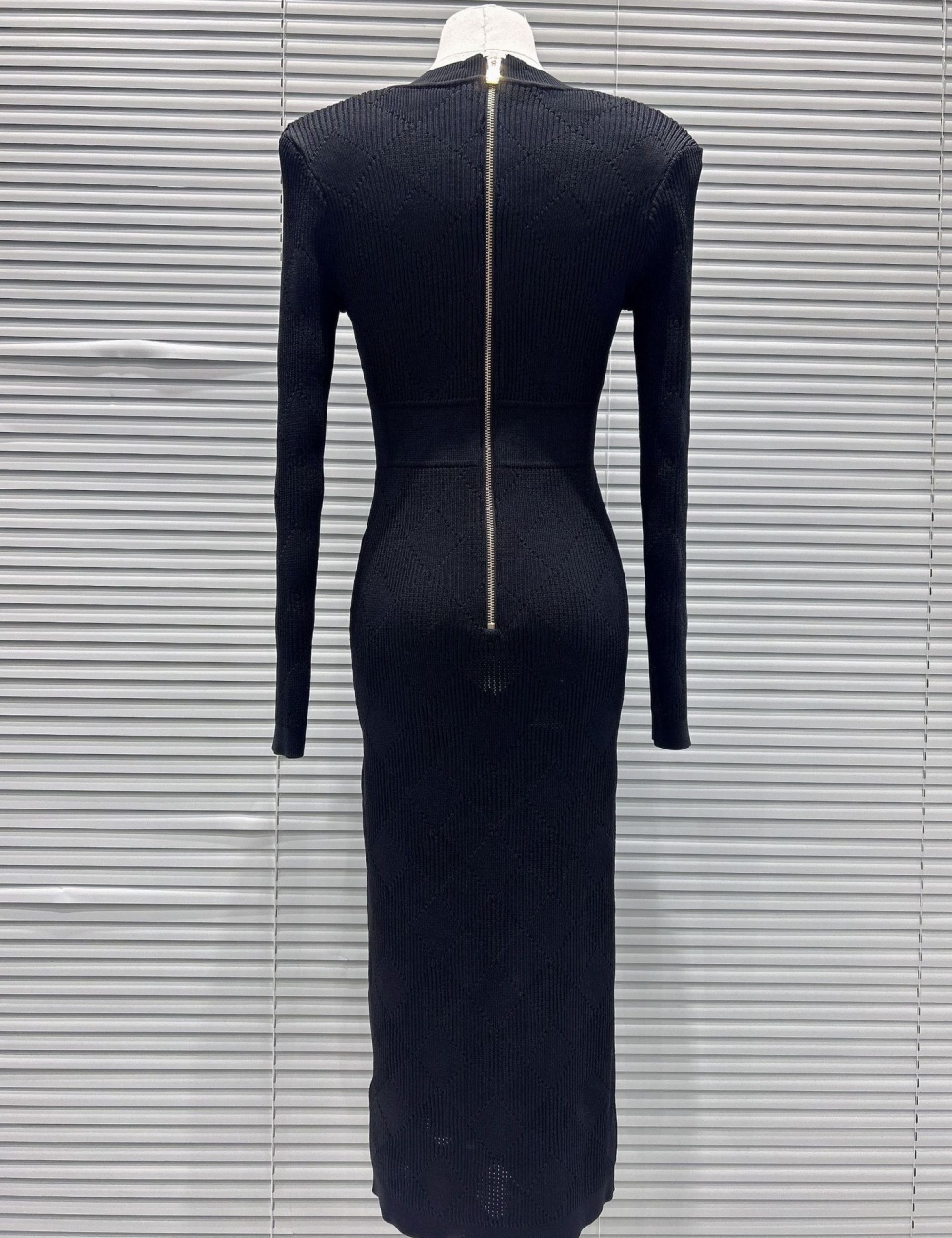 Chanelstyle ladies metal buckles quilted dress