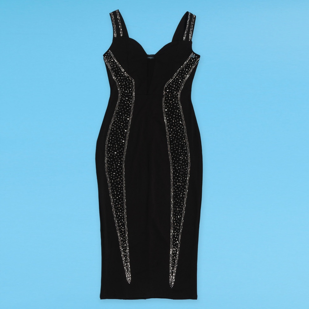 European style sexy splice sling perspective dress