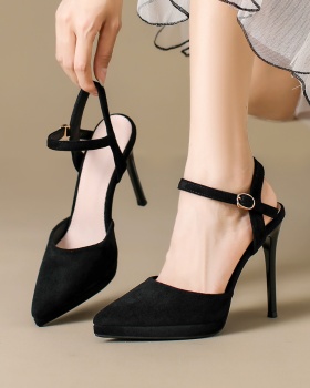 Pointed broadcloth high-heeled shoes fashion shoes for women