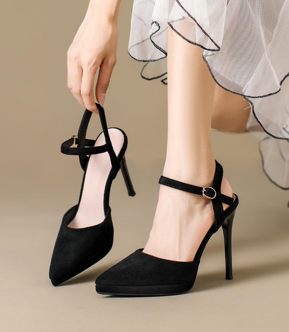 Pointed broadcloth high-heeled shoes fashion shoes for women