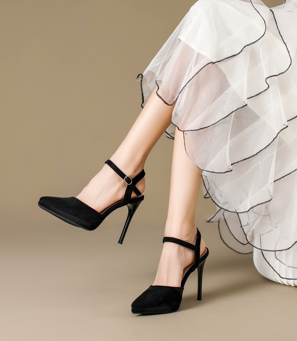 Pointed broadcloth high-heeled shoes fashion shoes for women