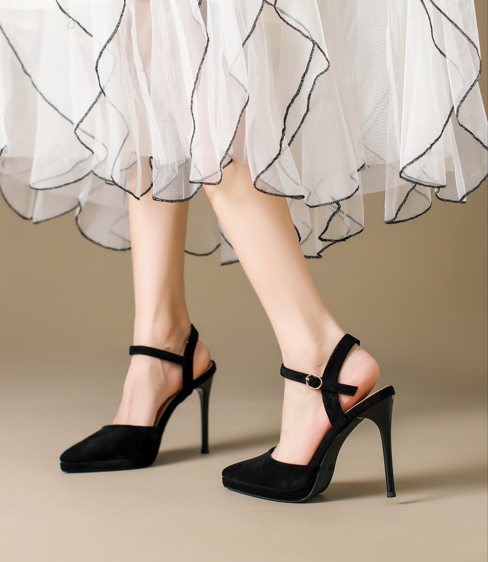 Pointed broadcloth high-heeled shoes fashion shoes for women