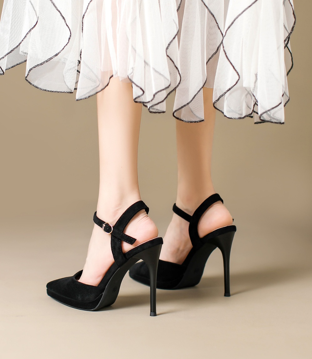 Pointed broadcloth high-heeled shoes fashion shoes for women