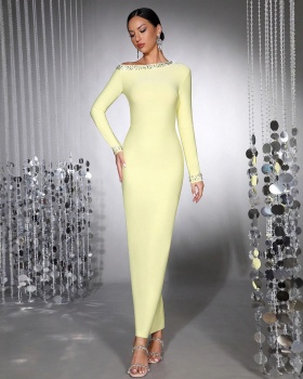 European style long dress evening dress for women