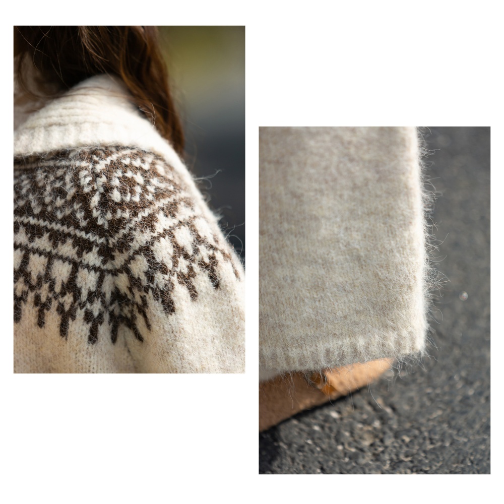 Knitted sweater skirt 2pcs set for women