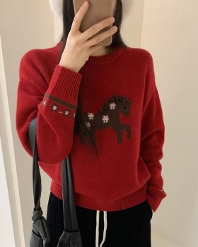 All-match autumn and winter Korean style wool sweater for women