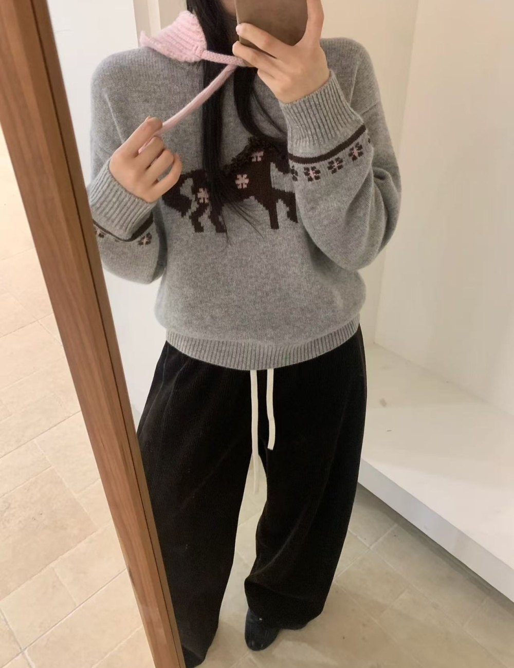 All-match autumn and winter Korean style wool sweater for women