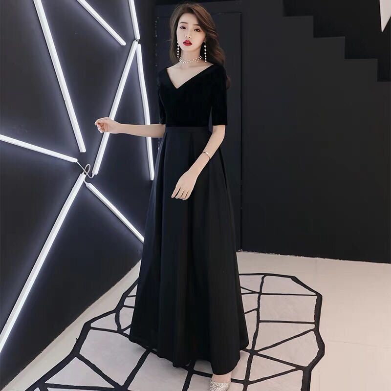 Korean style slim dress banquet fashion performance clothing